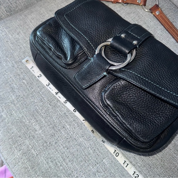 coach Chelsea Black Leather Shoulder bag Y2K - Picture 10 of 13